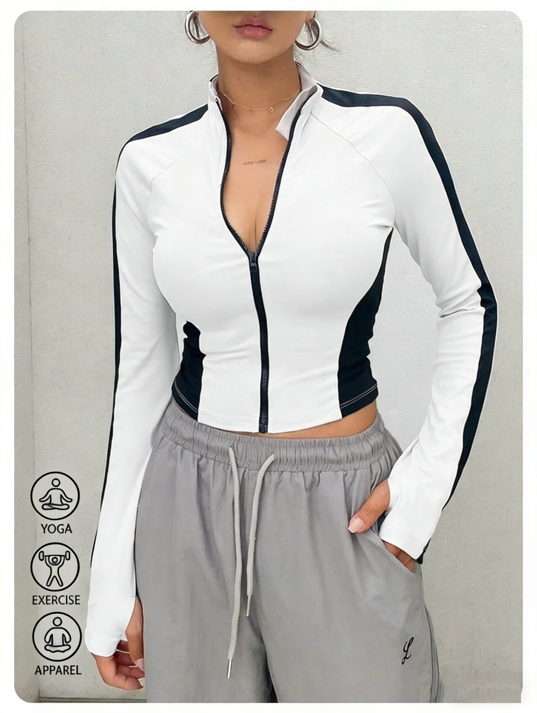 Fitness & Nutrition Lab - Yoga Clothes Stand Up Collar Jacket
