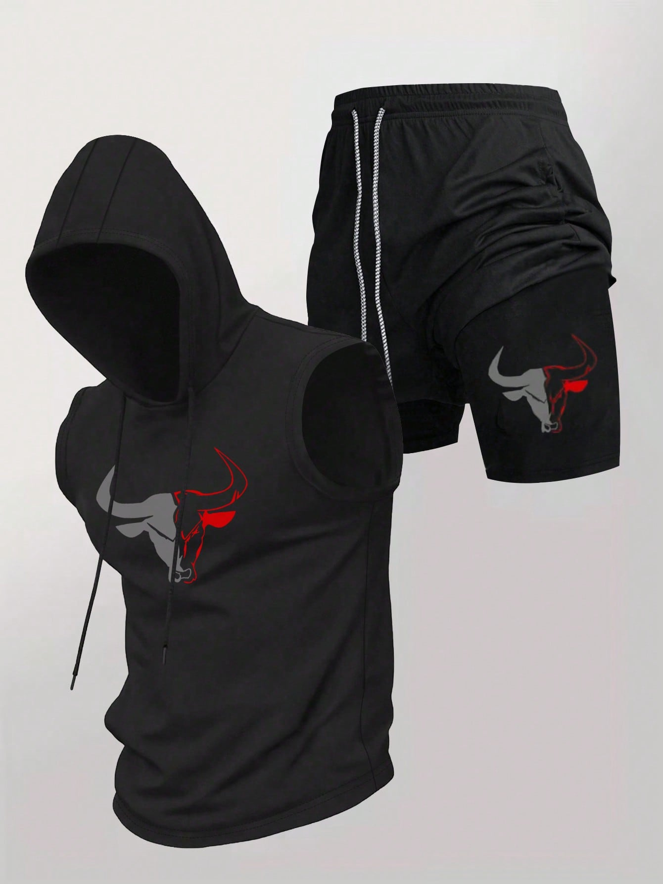 Men's 2 Piece Black Sleeveless - Fitness & Nutrition Lab recensione e prezzo