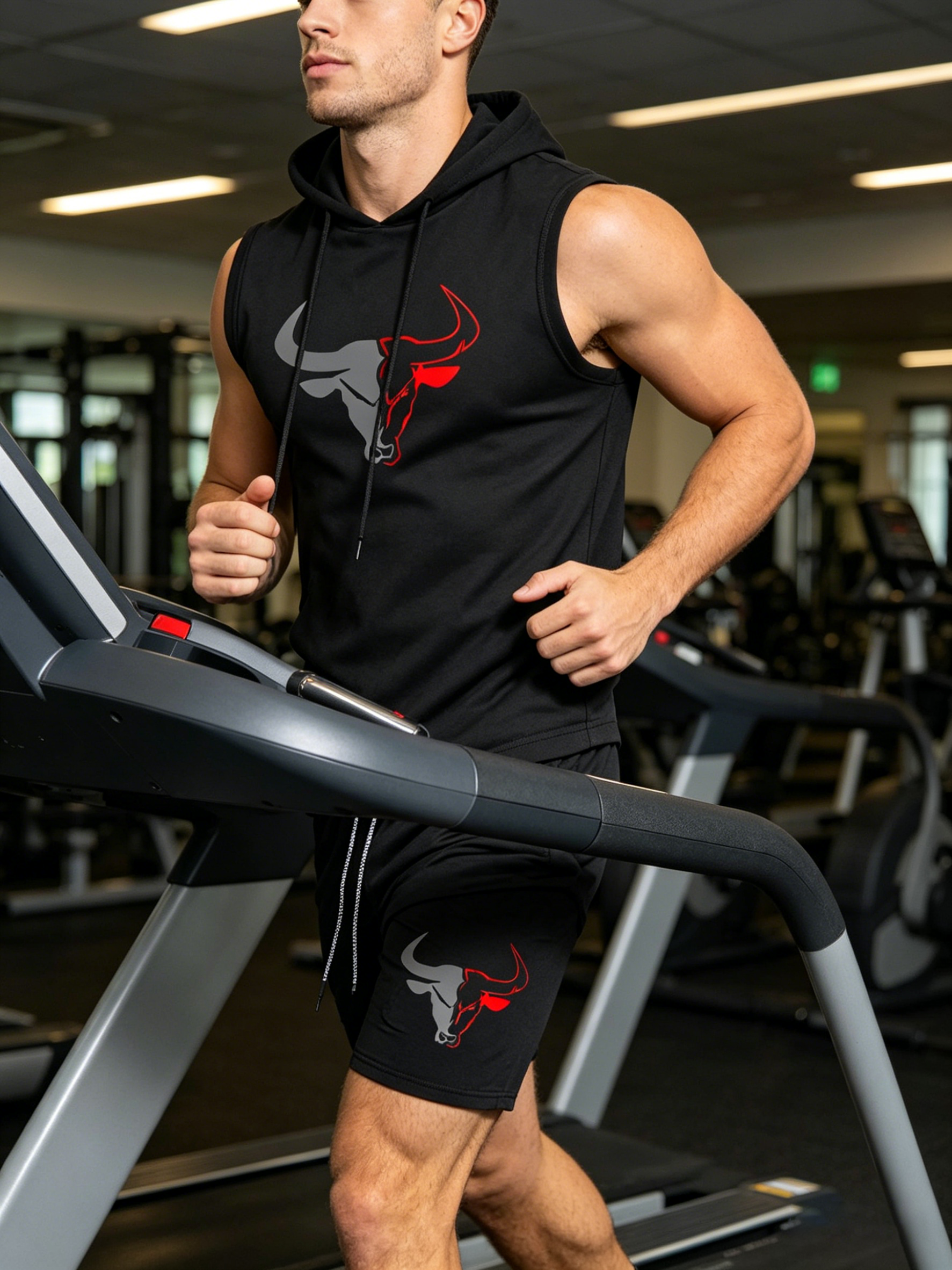 Men's 2 Piece Black Sleeveless - Fitness & Nutrition Lab recensione e prezzo