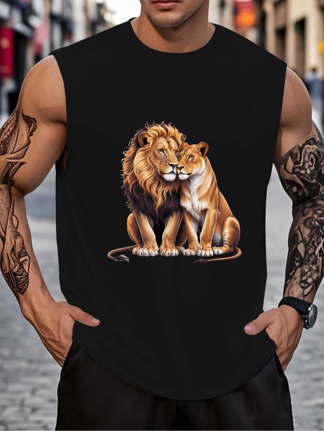 Men's printed tank top - A bre - Fitness & Nutrition Lab recensione e prezzo